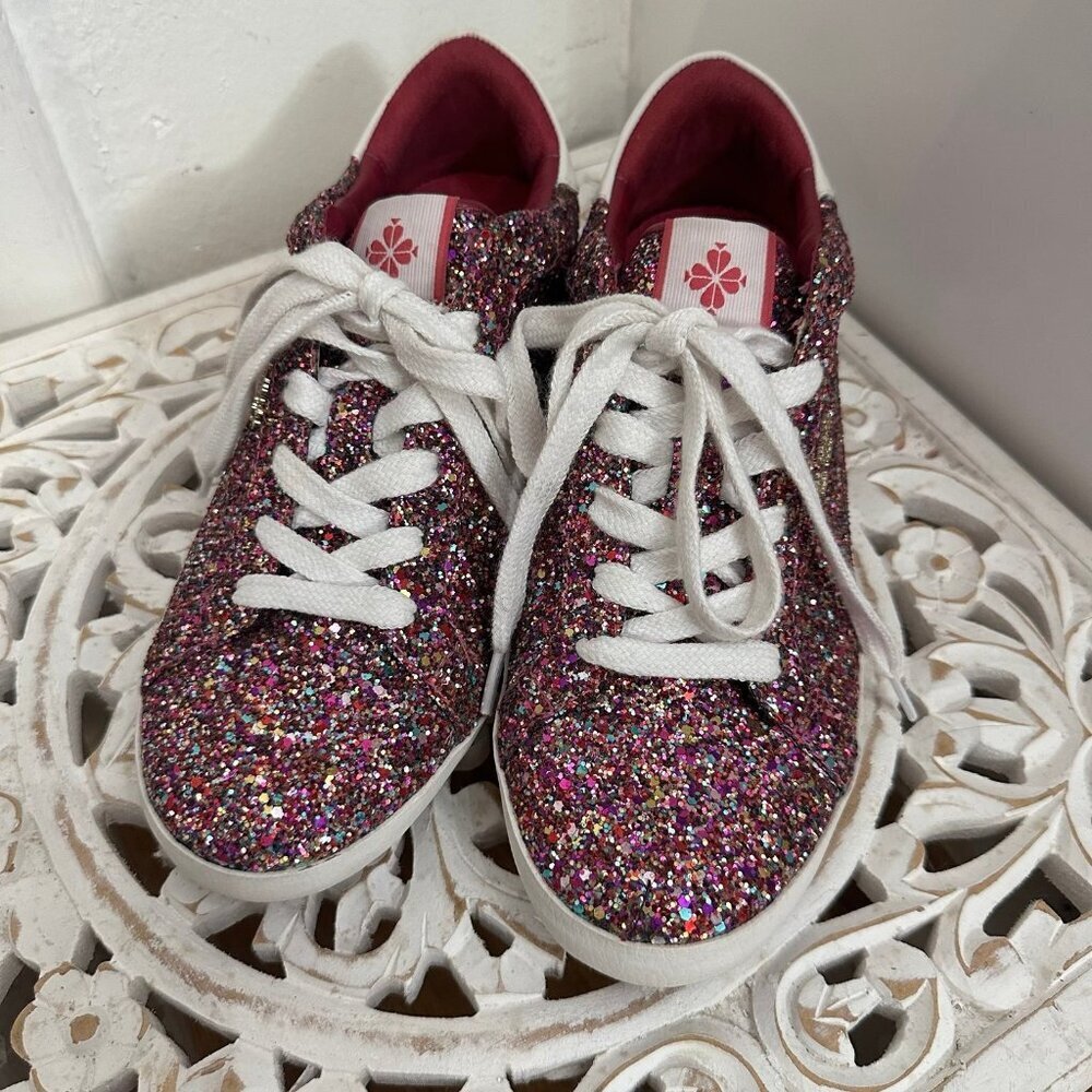 Kate Spade Women's Ace Glitter Low-top Sneakers 9.5 - Picture 2 of 10